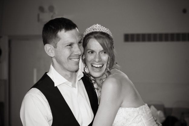 enjoying our wedding day