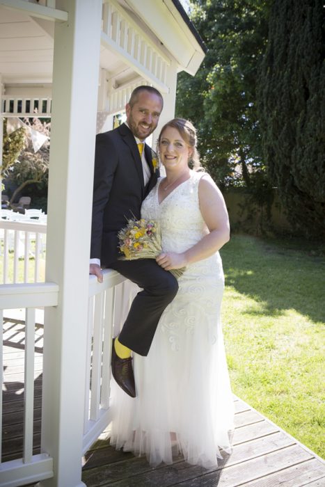 Romantic wedding couple